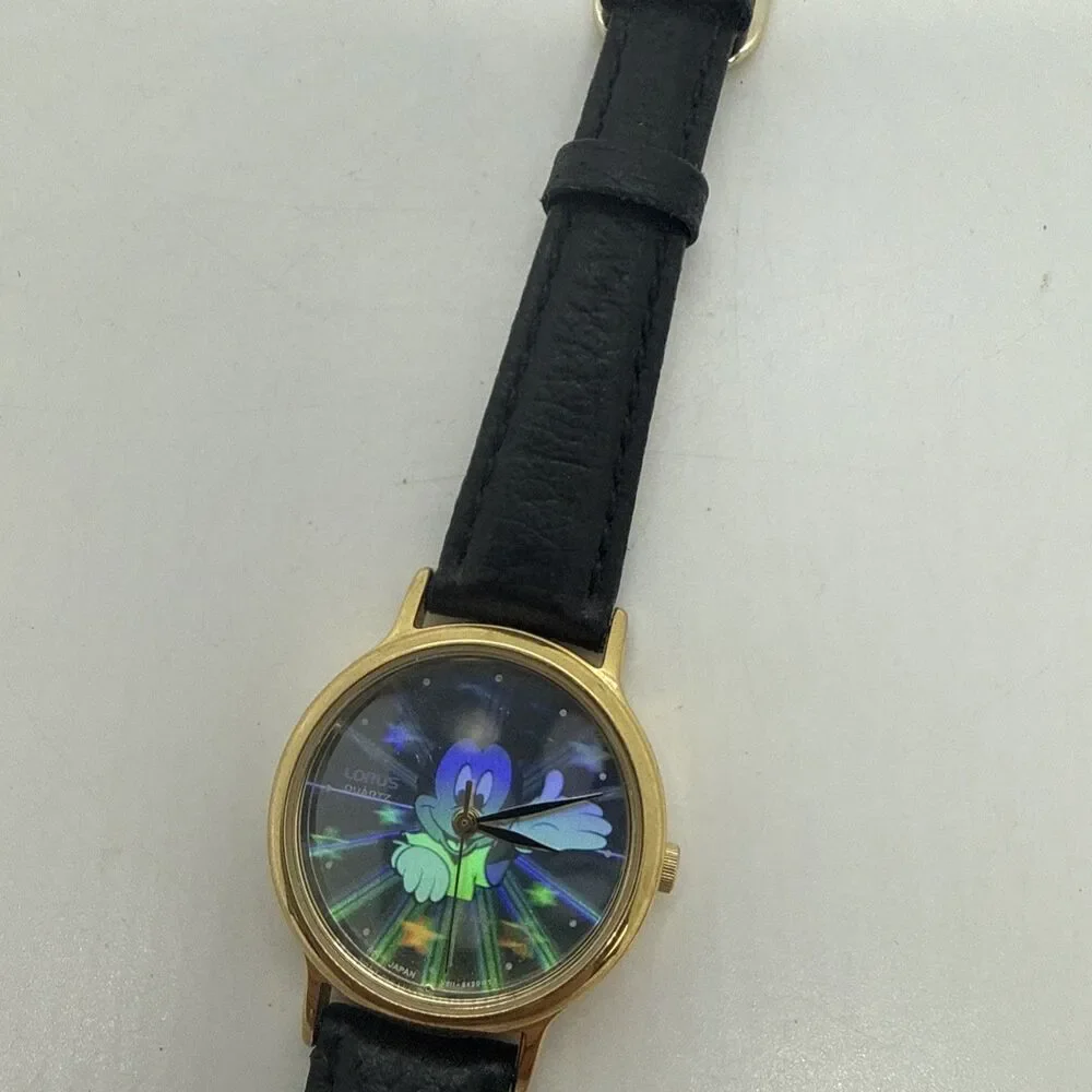 Lorus Mickey Mouse 3D Holographic Watch for Men and Women, Rare Disney Watch 90s